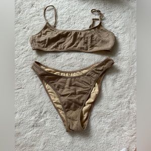 Pacsun Gold Sparkle Bikini